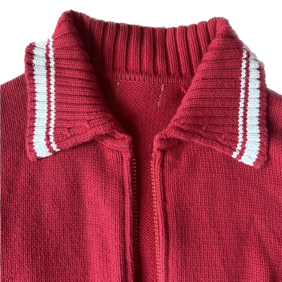 Red zip up knit - Picture 3 of 3